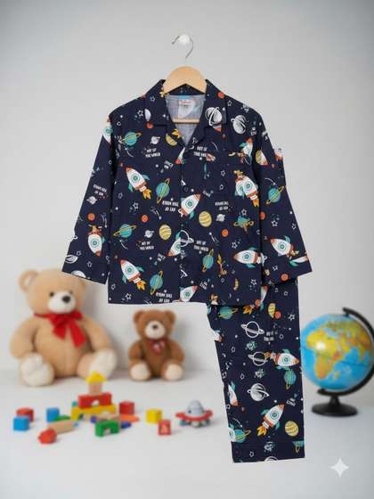 TONY & JONY Boys
                    Printed Shirt with Pyjamas
