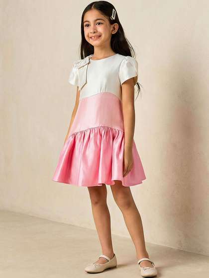 Juniors by Babyshop
                    Colourblocked Fit & Flare Dress