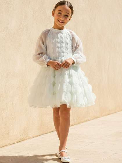 Juniors by Babyshop Puff
                    Sleeve Balloon Dress