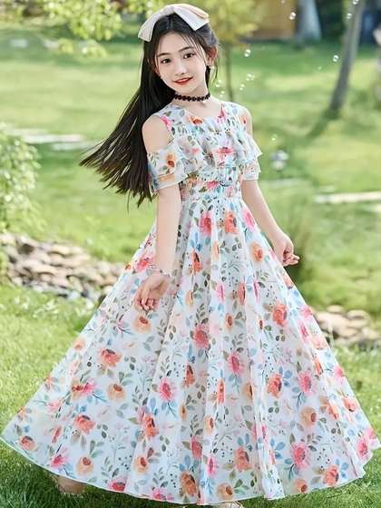 STYLE CONNECT Girls Print Fit & Flare Dress