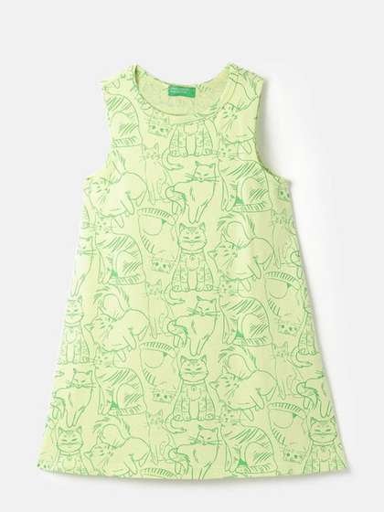 United Colors of
                      Benetton Print A-Line Midi Dress