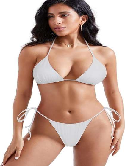 DFI Online Halter
                          Neck Quick-Dry Swim Bikini Set
