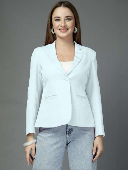 T TRYON ULTIMATE
                          Notched Lapel Collar Single-Breasted Blazers
