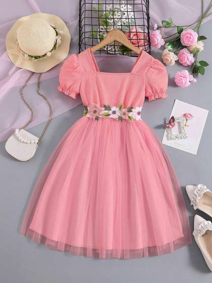 STYLE CONNECT
                    Colourblocked Choker Neck Flared Sleeve Fit &
                    Flare Midi Dress