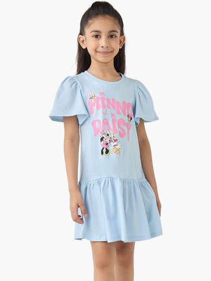 Juniors by Babyshop
                    Print Flutter Sleeve A-Line Dress