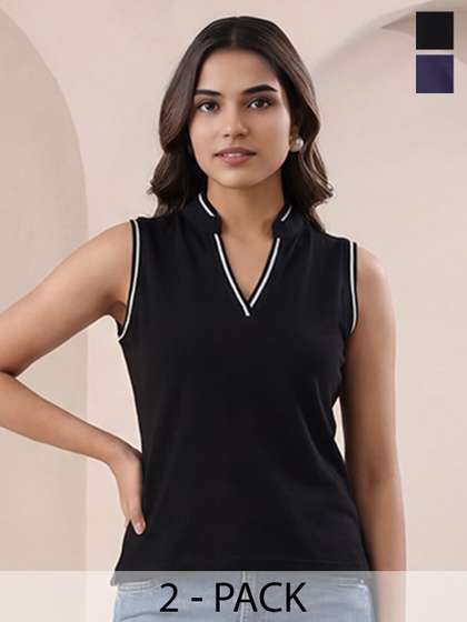 Wear Your Opinion
                        Women 2 Mandarin Collar T-shirt