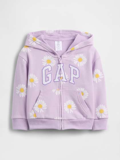 GAP Floral Print Hooded
                    Full Lilac Sweatshirt