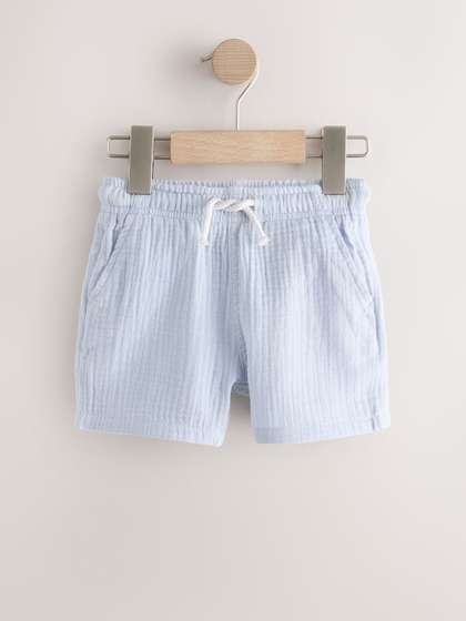 NEXT Boys Textured Pure
                    Cotton Shorts
