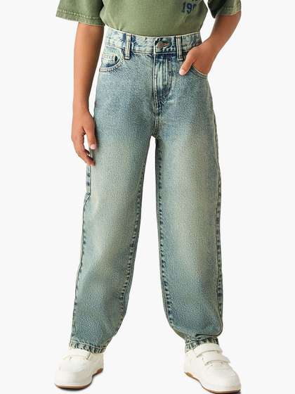 Juniors by Babyshop Boys
                    Relaxed Fit Mid-Rise Light Fade Jeans