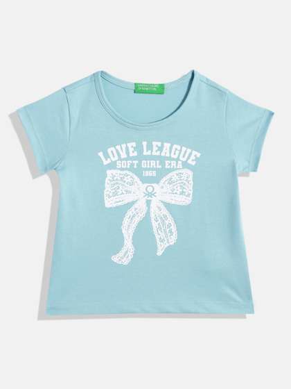 United Colors of
                    Benetton Girls Printed T-shirt