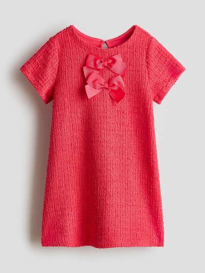 H&M Bow-Detail Boucl Dress