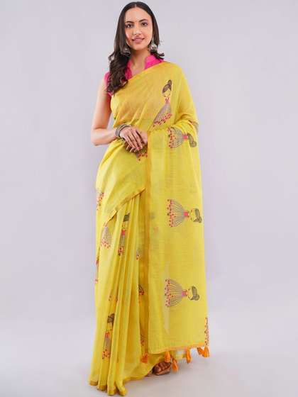 SAMANTHA Pure
                          Linen Saree