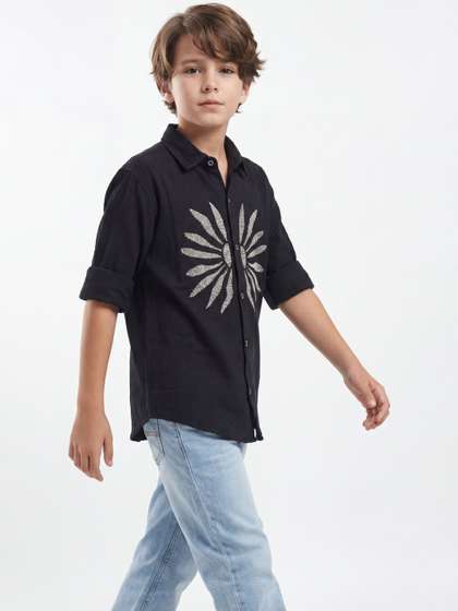 BEARSOUL Boys 1 Floral
                      Printed Casual Shirt