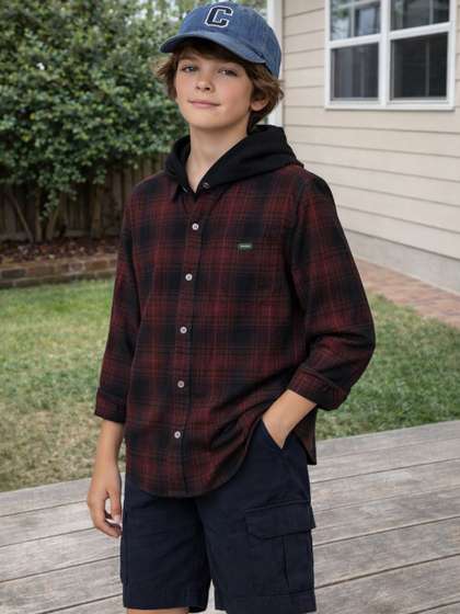 Gini and Jony Boys
                      Tartan Checked Casual Cotton Shirt