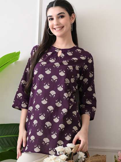 Anouk Mirage Ethnic
                        Motifs Printed Pure Cotton Kurti