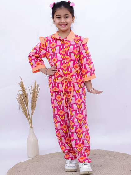 Superminis Girls Printed
                    Shirt with Pyjamas