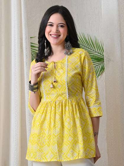 Anouk Rustic
                        Geometric Printed Pure Cotton Empire Kurti