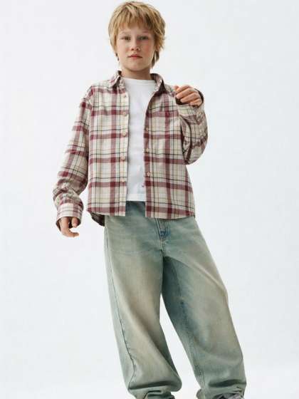 Gini and Jony Boys
                    Tartan Checks Checked Casual Shirt