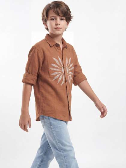 BEARSOUL Boys 1 Floral
                    Printed Casual Shirt