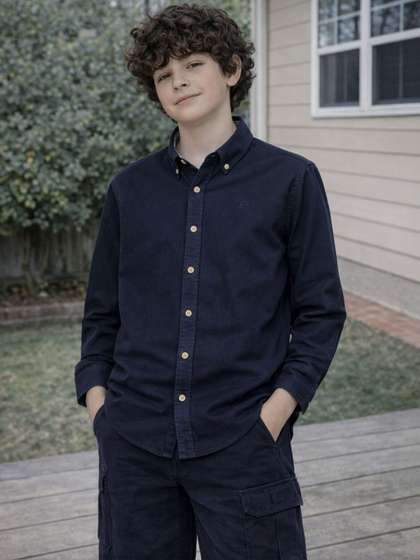Gini and Jony Boys Full
                    Sleeve Casual Linen Shirt