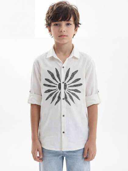BEARSOUL Boys 1 Printed
                    Casual Shirt