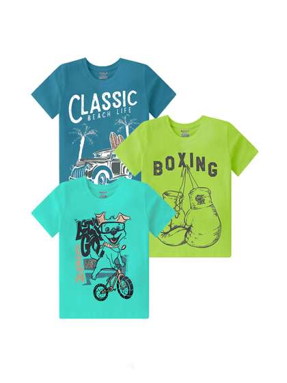 Kiddeo Boys Cotton
                    Tshirts