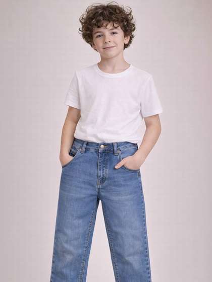 Gini and Jony Boys
                      Slim Fit Mid-Rise Light Fade Jeans