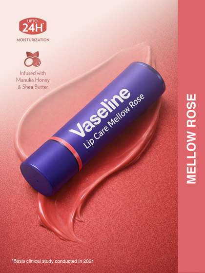 Vaseline Colour+Care Tinted Lip Balm Stick with Shea Butter 3g - Mellow Rose(2-3gm) by Myntra