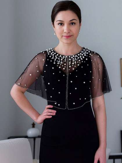 Zarinivas Women
                        Party Embellished Crop Shrug