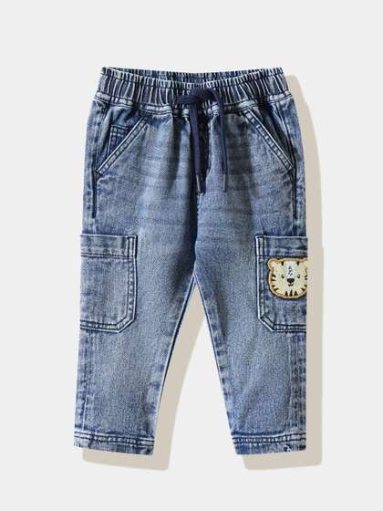 R&B Boys Regular Fit
                    Mid-Rise Light Fade Embroidered Jeans