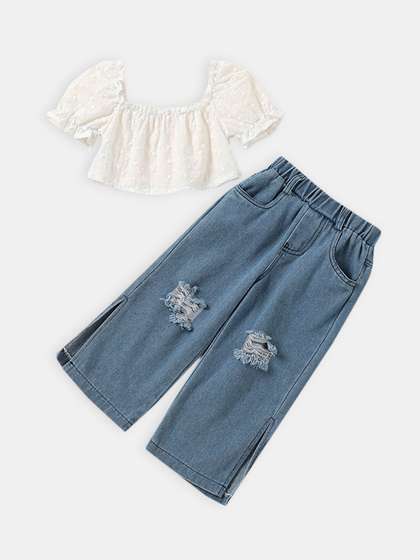 Hopscotch Girls Top with
                    Trousers