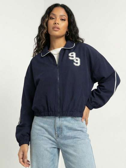 glitchez
                          Typography Printed Sporty Jacket