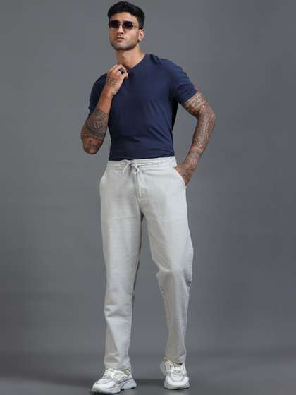The Roadster
                        Lifestyle Co Men Relaxed Fit Trousers
