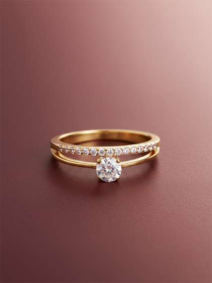 MAEJOY Solitaire Lab
                      grown diamond 92.5 Sterling Silver 18KT engagement
                      ring