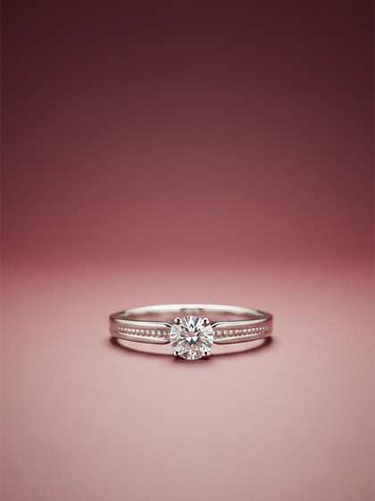 MAEJOY Solitaire Lab
                      grown diamond 92.5 Sterling Silver 18KT Rhodium
                      plated ring
