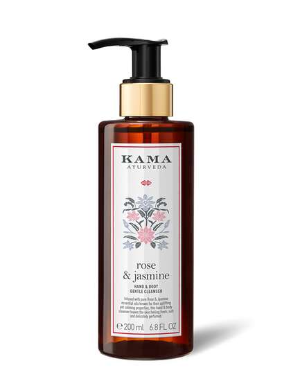 KAMA AYURVEDA Rose
                        & Jasmine Moisturising Hand & Body
                        Gentle Cleanser - 200 ml
