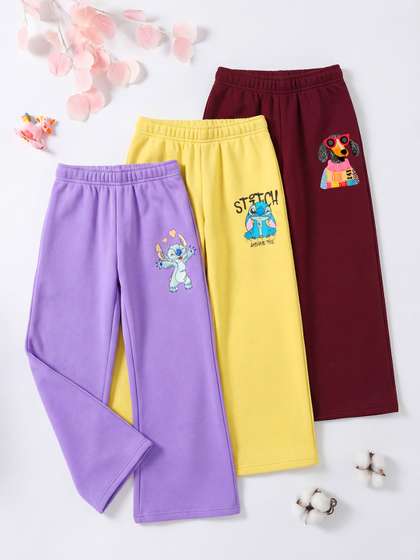 HELLCAT Girls Pack of 3
                    Regular Fit Graphic Print Track Pants