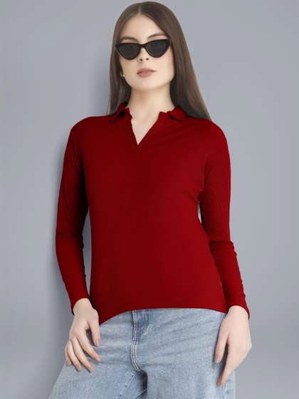 Plus Size Women Polo
                        Collar T-shirt