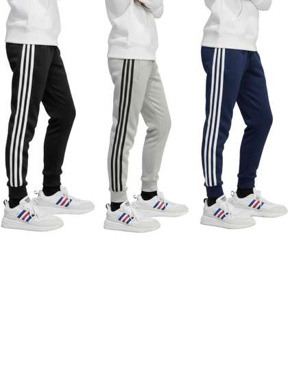 ATLANS Boys Pack of 3
                    Regular Fit Striped Joggers