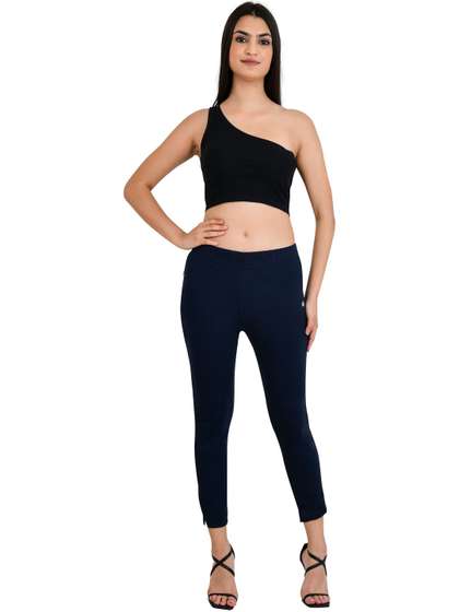 PADMAKSHI Women
                        Cotton Solid Ankle Length Leggings