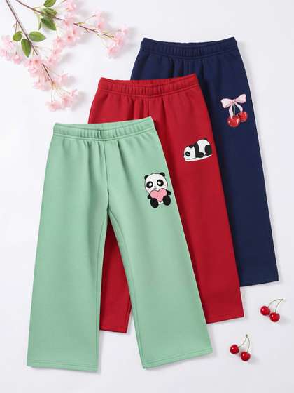 HELLCAT Girls Pack of 3
                    Regular Fit Graphic Print Track Pants