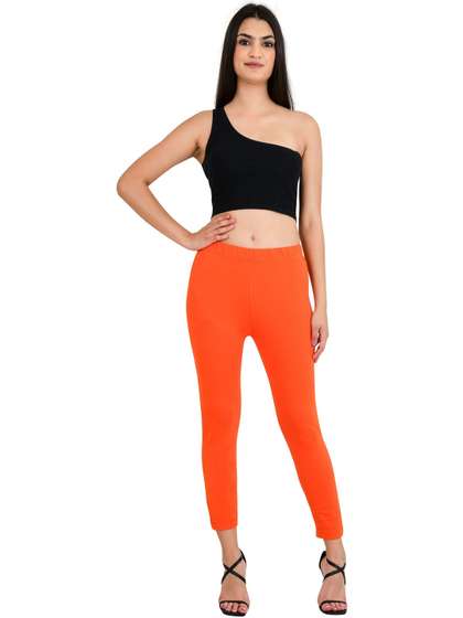 PADMAKSHI Women
                        Cotton Blend Solid Ankle Length Leggings