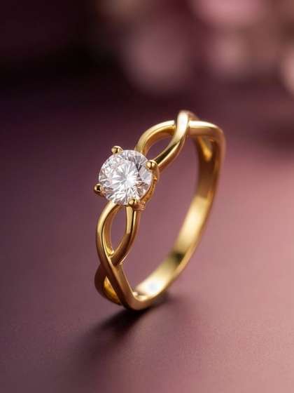 MAEJOY Intertwined Lab
                      grown diamond 92.5 Sterling Silver 18KT Rhodium
                      Plated Ring