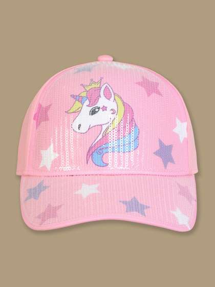 Kids Ville Girls Printed
                    Cotton Baseball Cap