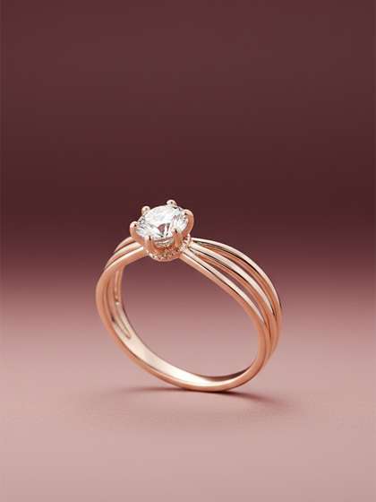 MAEJOY Intertwined
                        Lab grown diamond 92.5 Sterling Silver 18KT Rose
                        Gold Plated Ring
