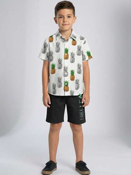 HELLCAT Boys Printed
                    Shirt with Shorts
