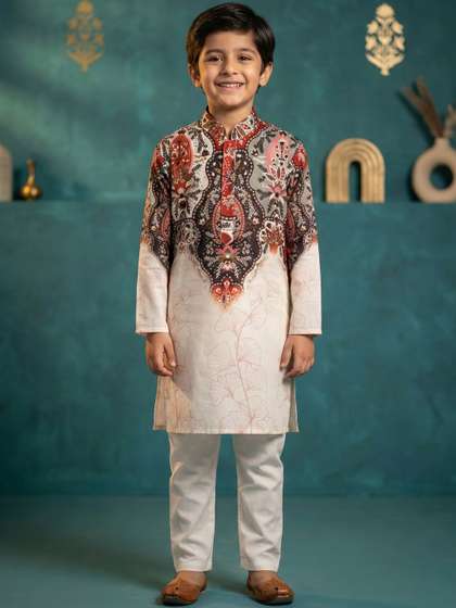 BAESD Boys Ethnic Motifs
                    Printed Regular Kurta with Pyjamas