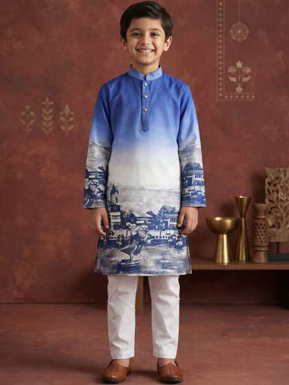 TAKE STYLE Boys Ethnic
                    Motifs Printed Regular Kurta with Pyjamas