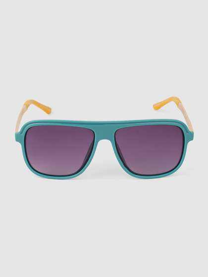 DukieKooky Unisex Kids
                    Purple Lens & Green Aviator Sunglasses