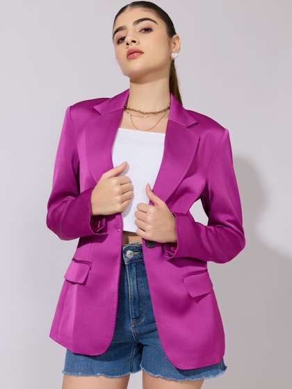 SHOWOFFFF Notched
                        Lapel Single Breasted Blazer